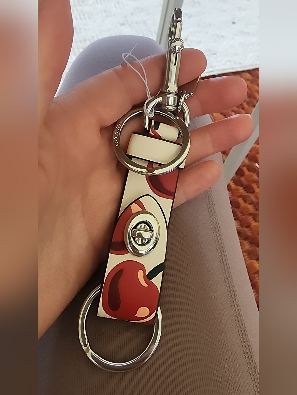NWT Coach Cherry Keychain
